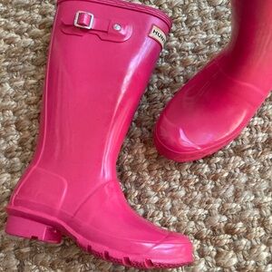Hunter Original High Gloss Wellies. Size US 3
